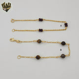 (1-3901-E) Gold Laminate - Beads Bracelet - 7.5" - BGF