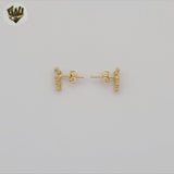 (1-1145-2) Gold Laminate - Zircon Stud Earrings - BGF