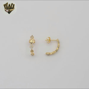 (1-2911) Gold Laminate - Zircon Earrings - BGF