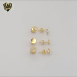 (1-1190-4) Gold Laminate - Trio Set Studs Earrings - BGF