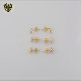 (1-1190-4) Gold Laminate - Trio Set Studs Earrings - BGF