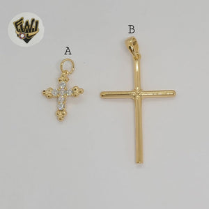 (1-2336) Gold Laminate - Cross Pendants  - BGF