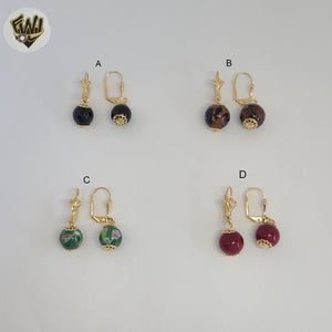 (1-1186-4) Gold Laminate - Bead Earrings - BGF