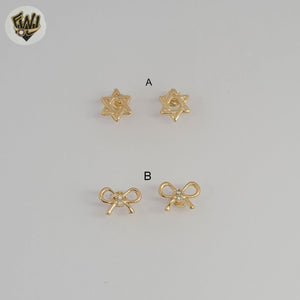 (1-1162-5) Gold Laminate - Stud Earrings - BGF