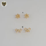 (1-1162-5) Gold Laminate - Stud Earrings - BGF