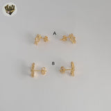 (1-1162-5) Gold Laminate - Stud Earrings - BGF