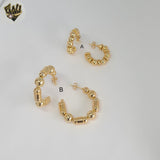 (1-2979-5) Gold Laminate - Balls Half Hoops - BGF