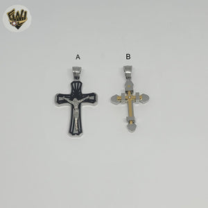 (4-2372-1) Stainless Steel - Cross Pendants.