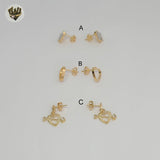 (1-1127-3) Gold Laminate - Studs Earrings - BGF