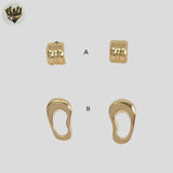 (1-1139) Gold Laminate - Stud Earrings - BGF