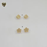 (1-1143-2) Gold Laminate - Studs Earrings - BGF