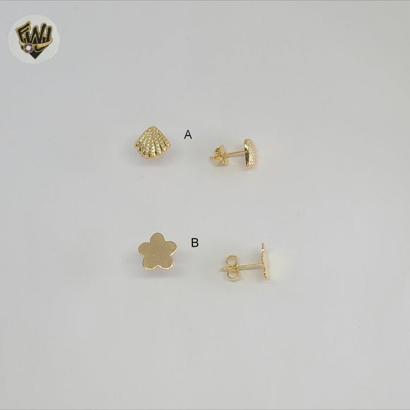 (1-1143-2) Gold Laminate - Studs Earrings - BGF