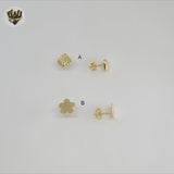 (1-1143-2) Gold Laminate - Studs Earrings - BGF