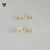 (1-1143-2) Gold Laminate - Studs Earrings - BGF