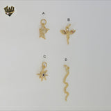 (1-2180) Gold Laminate - Small Pendants - BGO