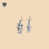 (2-1289) 925 Sterling Silver - Girl and Boy Pendants.