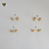 (1-1145-1) Laminado de oro - Aretes para niños - BGF