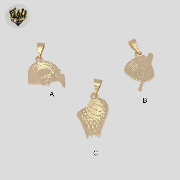 (1-2143-1) Gold Laminate - Sports Pendants - BGF.