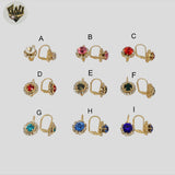 (1-1177) Gold Laminate - Zircon Earrings - BGF