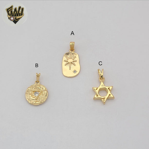 (1-2276) Gold Laminate - Medal Pendants  - BGF