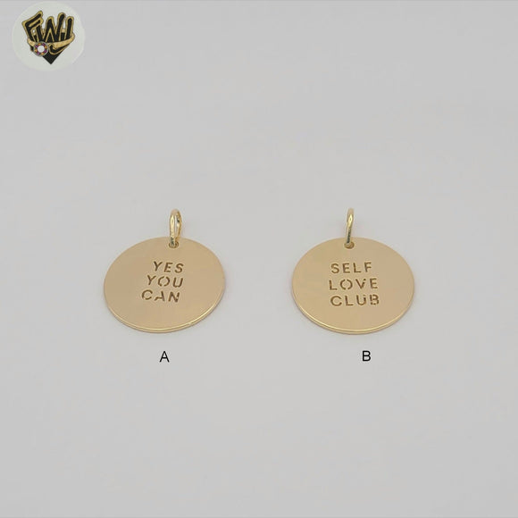 (1-2394-1) Gold Laminate - Motivational Medal Pendants - BGF