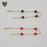 (1-3901-C) Gold Laminate - 5.5mm Beads Bracelet - 7.5" - BGF