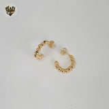 (1-2701-6) Gold Laminate - Balls Half Hoops - BGF