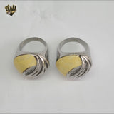 (4-0078) Acero inoxidable - Anillo para hombre con circonitas talladas.