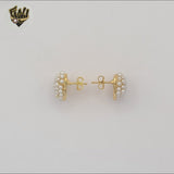 (1-1037) Laminado Oro - Aretes Perlas - BGF