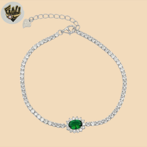 (2-0346) 925 Sterling Silver - Zircon Tennis Bracelet.