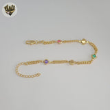 (1-0793) Gold Laminate - 3.5mm Fish Curb Bracelet - BGF