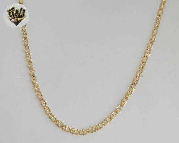 (1-1858) Gold Laminate - 3mm Mariner Link Chain - BGF