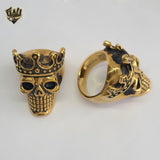 (4-0079) Stainless Steel - King Skull Men Ring.