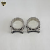 (4-0078) Acero inoxidable - Anillo para hombre con circonitas talladas.