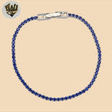 (2-0429) Plata de ley 925 - Pulsera Rolo Link Evil Eye de 2 mm.