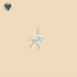 (2-1455) 925 Sterling Silver -  Toy Pony Pendant.