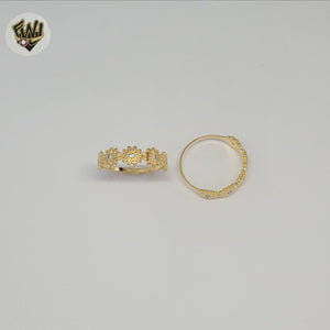 (1-3040-6) Gold Laminate - Flowers Ring - BGF