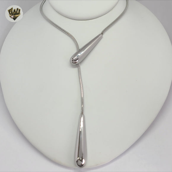 (4-7026) Stainless Steel - 2.5mm Elongated Necklace  .