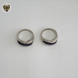 (4-0067) Stainless Steel - Stone Ring.