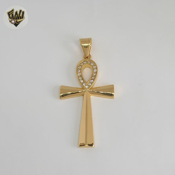 (4-2375) Stainless Steel - Ankh Cross Pendants.