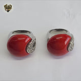 (4-0050-2) Stainless Steel -  Stone Ring.