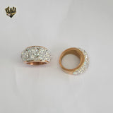 (4-0089-1) Stainless Steel - Zircon Chunky Ring.