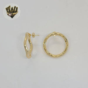 (1-1211) Gold Laminate - Chunky Stud Earrings - BGF