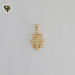 (1-2078-1) Gold Laminate - Caravaca Cross Pendants - BGF