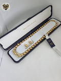 (MSET-53) Gold Laminate - 8mm Mallorca Pearls Set.