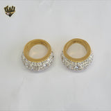 (4-0089) Stainless Steel - Zircon Chunky Ring.