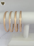 (1-4059) Laminado de oro - Brazalete de tres tonos de 4 mm - BGO