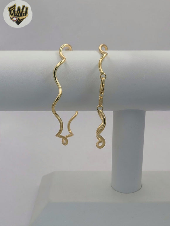 (1-4090-2) Gold Laminate - 2mm Wavy  Bangles - BGF