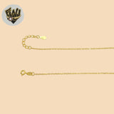 (2-66122-2) Gold Over - 1mm Link Charms Necklace.