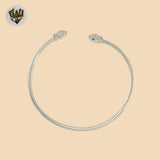 (2-0674) Plata de ley 925 - Brazalete con nudo de 2,5 mm - 2,1/2"